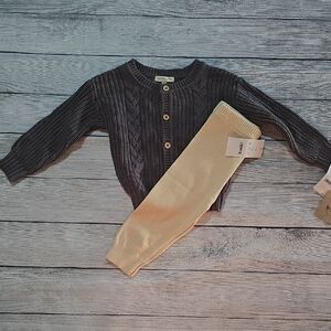 Cozy Gray and Cream Kids Matching Set